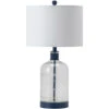 Amelia 27 Inch 150.00 Watt Clear And Blue Table Lamp Portable Light 2 Amelia 27 Inch 150.00 Watt Clear And Blue Table Lamp Portable Light -Crestview abs1338busng silo 1
