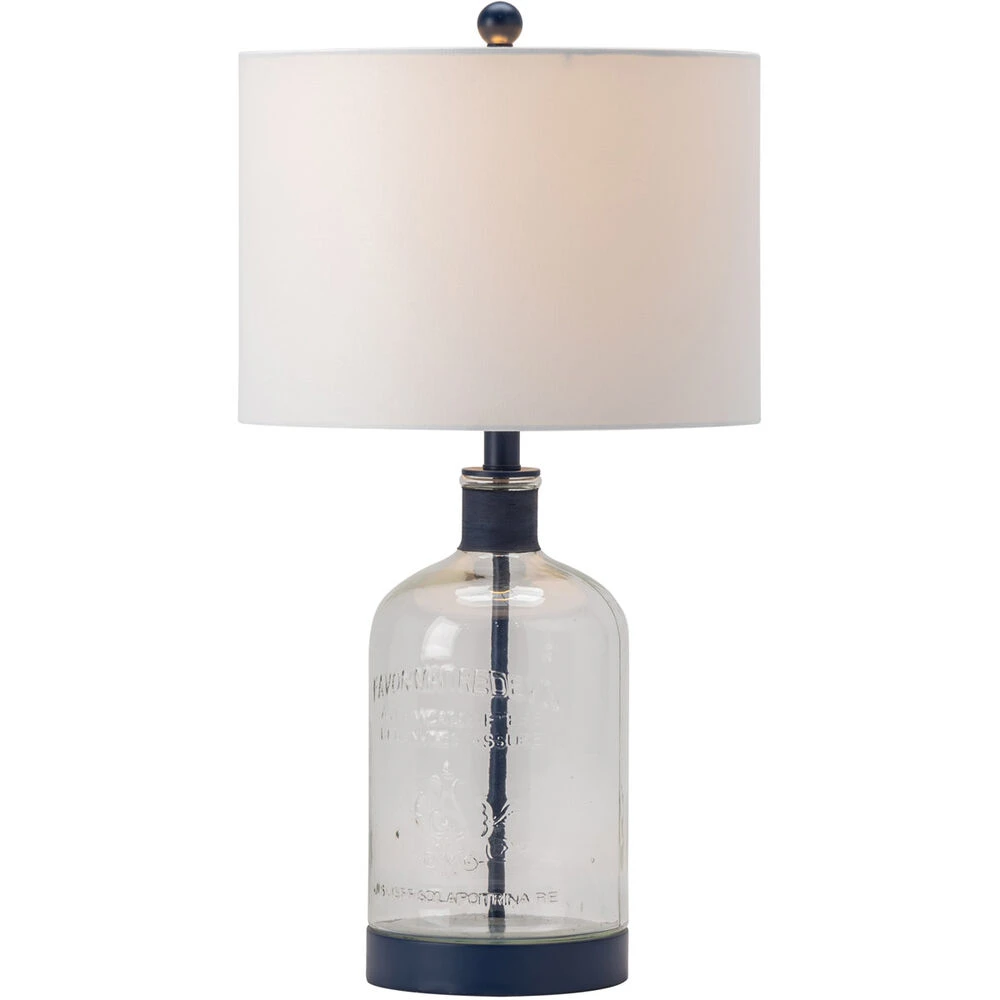 Amelia 27 Inch 150.00 Watt Clear And Blue Table Lamp Portable Light 4 Amelia 27 Inch 150.00 Watt Clear And Blue Table Lamp Portable Light - Image 2
