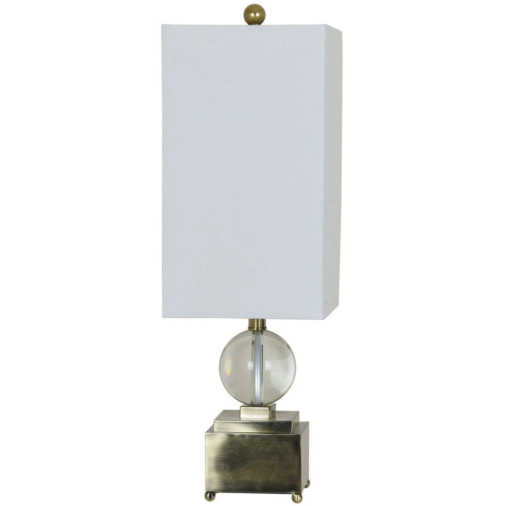 Caprice 25 Inch 60 Watt Clear And Antique Brass Table Lamp Portable Light 3 Caprice 25 Inch 60 Watt Clear And Antique Brass Table Lamp Portable Light