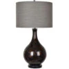Adler 34 Inch 150 Watt Dark Grey And Antique Black Table Lamp Portable Light -Crestview cvabs1292 lg