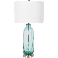 Sophia 32 Inch 150 Watt Blue Table Lamp Portable Light