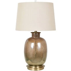 Charlotte 29 Inch 150 Watt Mastic Bronze And Antique Brass Table Lamp Portable Light