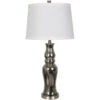 Chloe 34 Inch 150 Watt Black Mercury And Brushed Nickle Table Lamp Portable Light -Crestview cvabs1633b lg 1