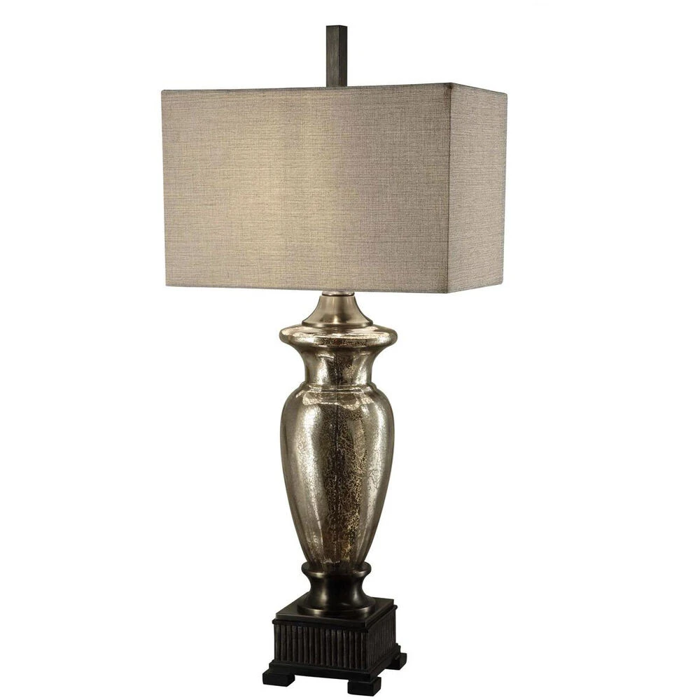 Antique Mercury Glass 40 Inch 100 Watt Silver Table Lamp Portable Light 3 Antique Mercury Glass 40 Inch 100 Watt Silver Table Lamp Portable Light