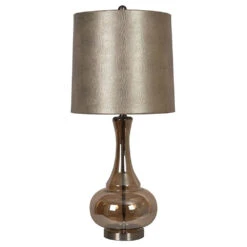 Monaca 32 Inch 150 Watt Champagne Mercury And Nickel Table Lamp Portable Light