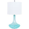 Pasha 32 Inch 150 Watt Light Blue And Nickel Table Lamp Portable Light -Crestview cvabs816 lg 1