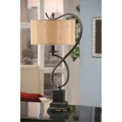 Echo 27 Inch 60 Watt Bronze Table Lamp Portable Light