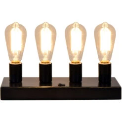 Bulb Holder 4 Inch 40 Watt Oil Bronze Table Lamp Portable Light