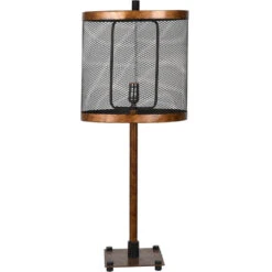 Webster 33 Inch 150 Watt Golden Bronze And Black Table Lamp Portable Light