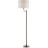Nash 66 Inch 100.00 Watt White And Honey Brass Floor Lamp Portable Light -Crestview cvaer1124