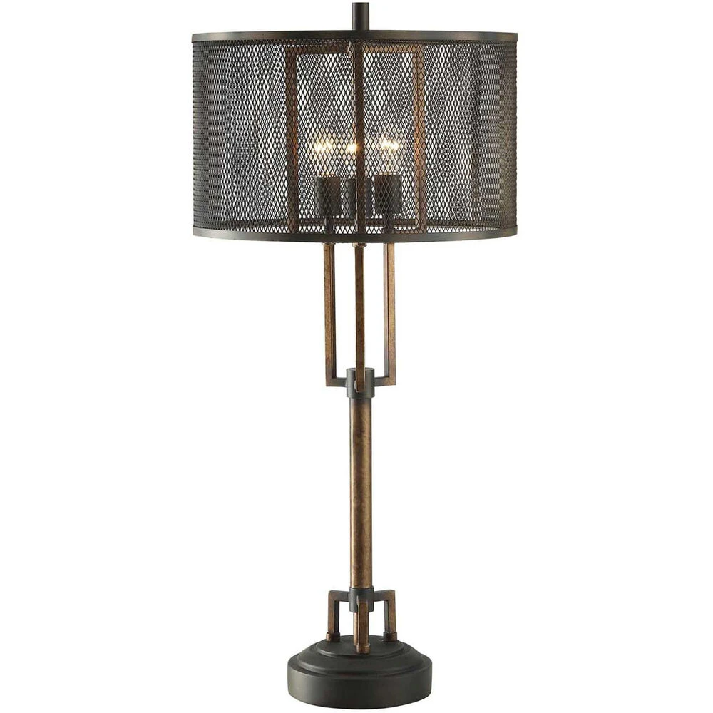 Winchester 39 Inch 60 Watt Copper And Iron Table Lamp Portable Light 3 Winchester 39 Inch 60 Watt Copper And Iron Table Lamp Portable Light