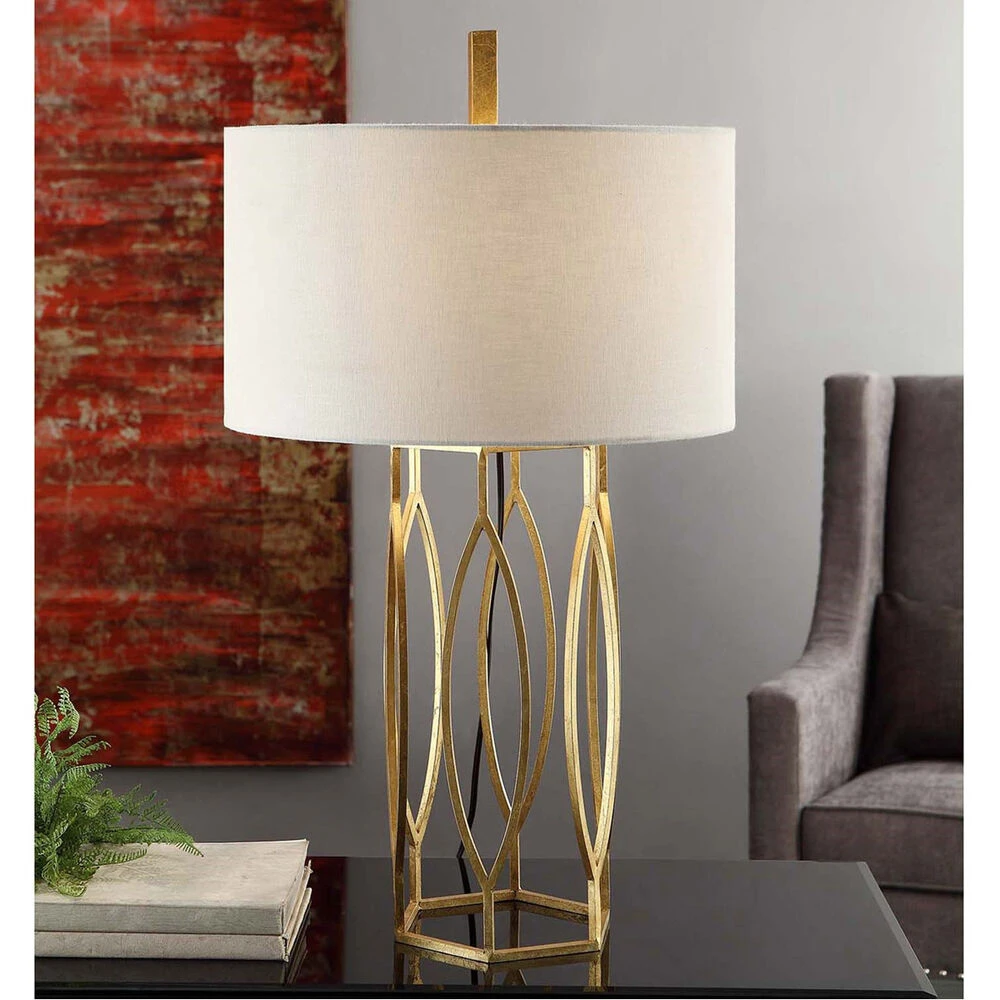 Global 32 Inch 150 Watt Gold Leaf Finish Table Lamp Portable Light 3 Global 32 Inch 150 Watt Gold Leaf Finish Table Lamp Portable Light