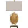 Galveston 31 Inch 100.00 Watt Gold Leaf Table Lamp Portable Light -Crestview cvaer962 lg 1