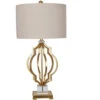Parisian 34 Inch 150 Watt Gold Leaf Table Lamp Portable Light 1 Parisian 34 Inch 150 Watt Gold Leaf Table Lamp Portable Light -Crestview cvaer994 lg 1