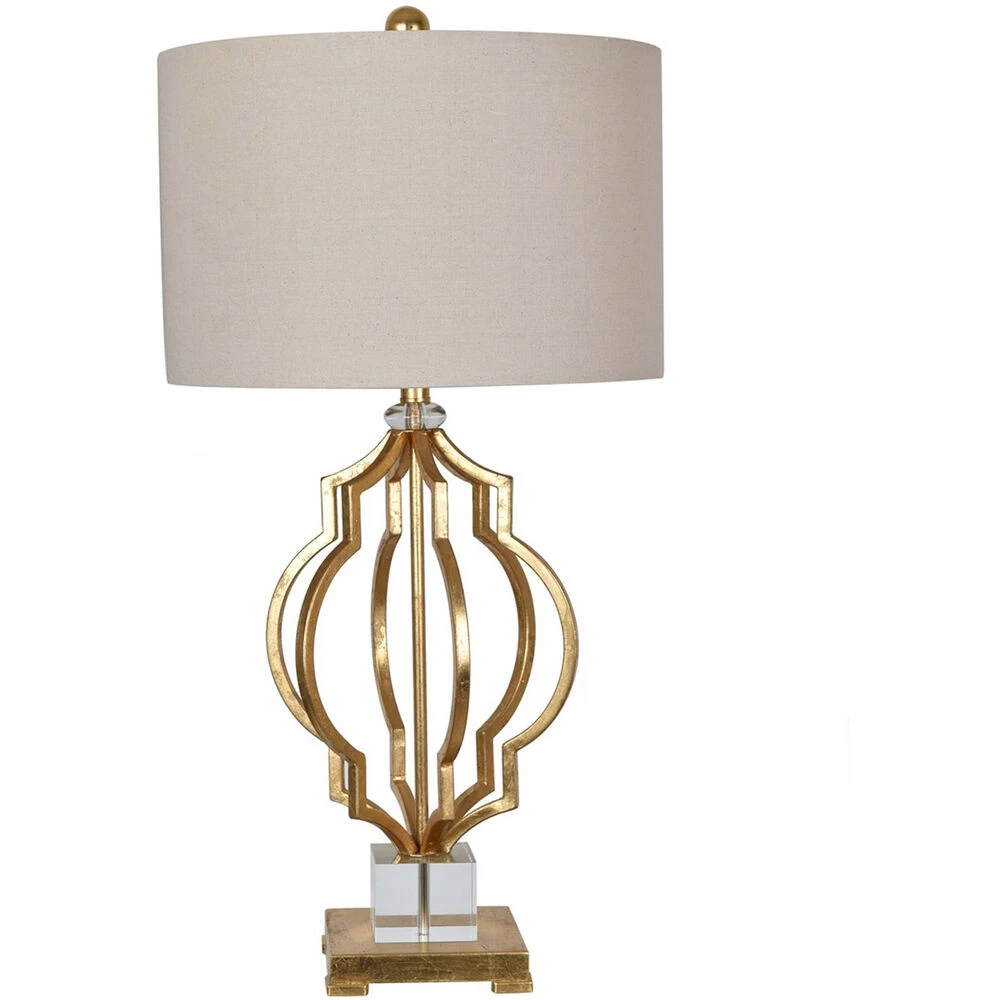 Parisian 34 Inch 150 Watt Gold Leaf Table Lamp Portable Light 3 Parisian 34 Inch 150 Watt Gold Leaf Table Lamp Portable Light