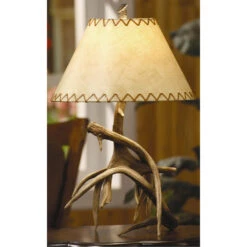 Trophy 26 Inch 100.00 Watt Resin Natural Antler Table Lamp Portable Light