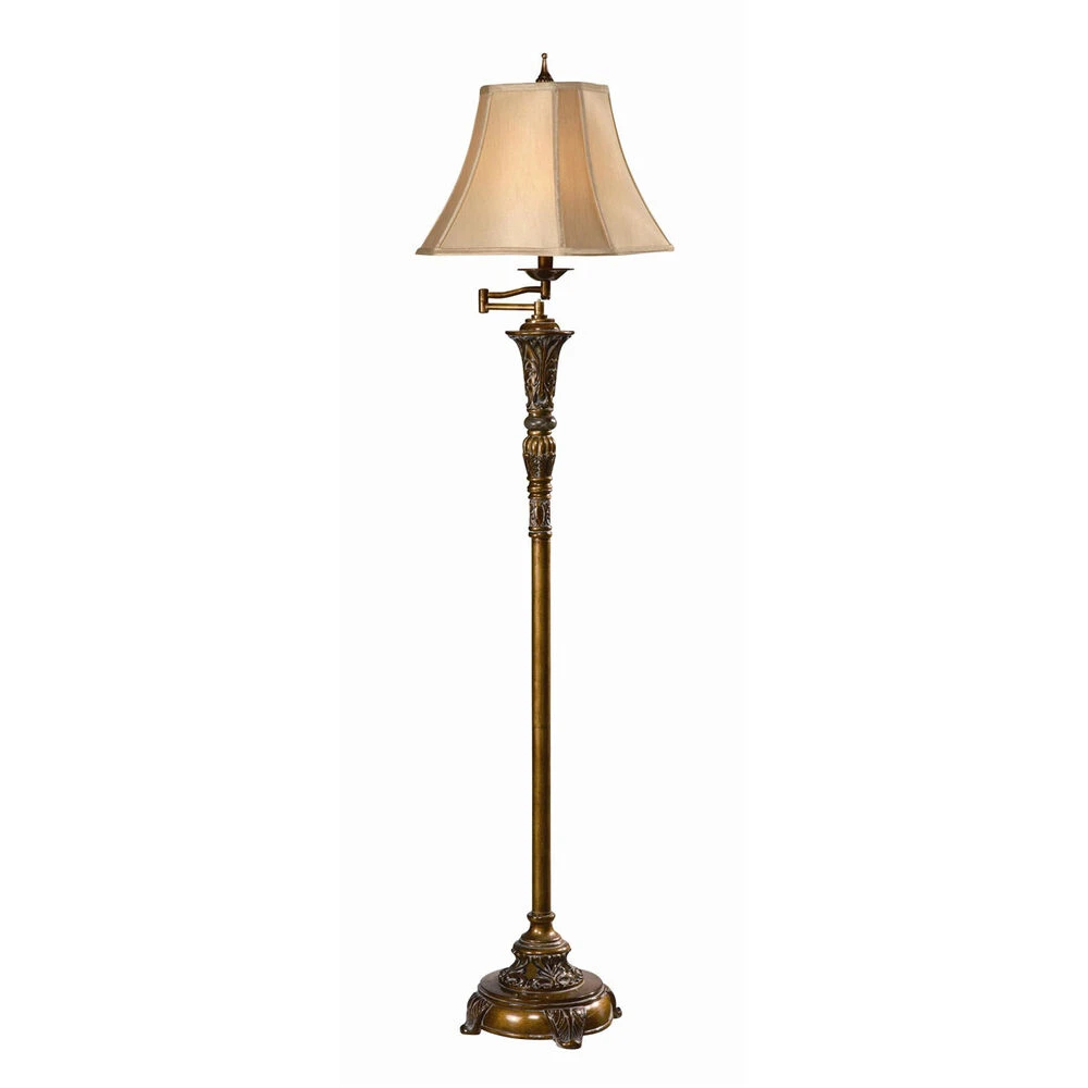 Tyler 61 Inch 100 Watt Oriental Gold Floor Lamp Portable Light 3 Tyler 61 Inch 100 Watt Oriental Gold Floor Lamp Portable Light
