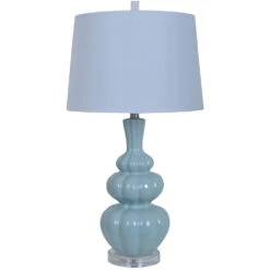 Strata 29 Inch 150 Watt Light Blue Table Lamp Portable Light
