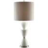 Morison 39 Inch 150 Watt White And Brushed Nickel Table Lamp Portable Light