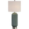 Paige 32 Inch 100.00 Watt Blue And Gray With Brushed Nickel Table Lamp Portable Light