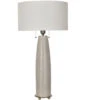 Barclay 36 Inch 60 Watt Cream And Satin Nickel Table Lamp Portable Light
