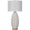 Cambridge 35 Inch 150 Watt White Washed Table Lamp Portable Light -Crestview cvap2051 lg 1