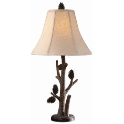 Pioneer 29 Inch 100 Watt Resin Pinecone Table Lamp Portable Light