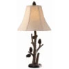 Pioneer 29 Inch 100 Watt Resin Pinecone Table Lamp Portable Light -Crestview cvaqp966 lg