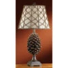 Pine Bluff 30 Inch 150.00 Watt Resin Natural Pinecone Table Lamp Portable Light -Crestview cvasp083 lg
