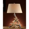 Deer Shed 31 Inch 150 Watt Resin Weathered Antler Table Lamp Portable Light