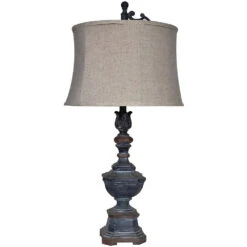 Weather Vane 34 Inch 150 Watt Antique Iron Table Lamp Portable Light