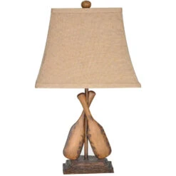 Oar 21 Inch 60 Watt Resin Old Oar Accent Lamp Portable Light