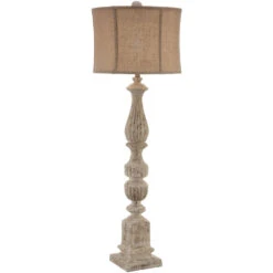 Bierstadt 53 Inch 150.00 Watt Aged White Buffet Lamp Portable Light