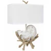 Sleeping Shell 27 Inch 150.00 Watt Antique White Table Lamp Portable Light 2 Sleeping Shell 27 Inch 150.00 Watt Antique White Table Lamp Portable Light -Crestview cvavp1181 1