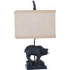 Fishing Bear 25 Inch 100 Watt Bronze Table Lamp Portable Light -Crestview cvavp133 lg 1