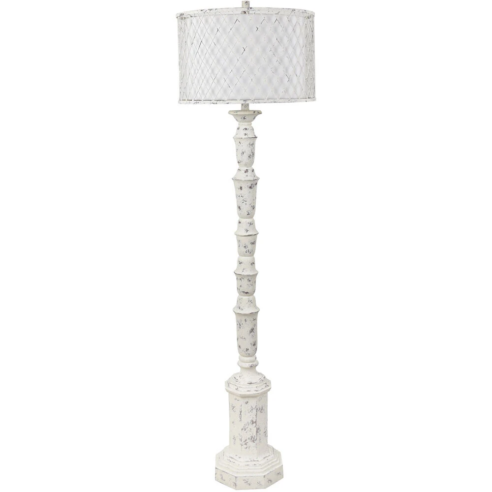 Para 61 Inch 150.00 Watt Handfinished White Wash Floor Lamp Portable Light 3 Para 61 Inch 150.00 Watt Handfinished White Wash Floor Lamp Portable Light