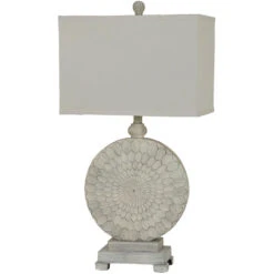 Sundance 31 Inch 150 Watt Cream Cake Table Lamp Portable Light