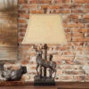 Deer 27 Inch 150 Watt Resin Bronze Table Lamp Portable Light -Crestview cvavp339 lg