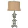 French Heritage 34 Inch 150 Watt French Blue Table Lamp Portable Light -Crestview cvavp517a lg 1