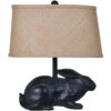 Rabbit 17 Inch 60 Watt Black Table Lamp Portable Light -Crestview cvavp591 lg 1