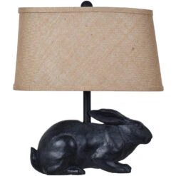 Rabbit 17 Inch 60 Watt Black Table Lamp Portable Light