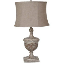 Dumont 30 Inch 150 Watt Antique Wood Table Lamp Portable Light