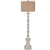 Holcomb 62 Inch 60 Watt Distressed White Floor Lamp Portable Light -Crestview cvavp741 lg