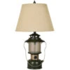Camp Lantern 28 Inch 150 Watt Camp Green And Clear Resin Table Lamp Portable Light, With Nightlight 1 Camp Lantern 28 Inch 150 Watt Camp Green And Clear Resin Table Lamp Portable Light, With Nightlight -Crestview cvavp790 lg