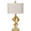 Summit 34 Inch 150.00 Watt Gold Leaf Table Lamp Portable Light -Crestview cvavp797 lg