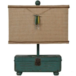 Tackle Box 18 Inch 150 Watt Blue Table Lamp Portable Light