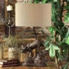 Moose Trail 30 Inch 100 Watt Antique Bronze Table Lamp Portable Light 2 Moose Trail 30 Inch 100 Watt Antique Bronze Table Lamp Portable Light -Crestview cvavp877 lg 1