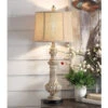 Cameron 35 Inch 150 Watt Antique Wood And Black Table Lamp Portable Light 2 Cameron 35 Inch 150 Watt Antique Wood And Black Table Lamp Portable Light -Crestview cvavp915 lg 1