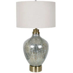 Celest 33 Inch 150 Watt Translucent Table Lamp Portable Light, With Nightlight