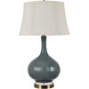 Sawyer 30 Inch 150.00 Watt Deep Teal Ceramic And Crystal With Antique Brass Table Lamp Portable Light -Crestview cvazp028a